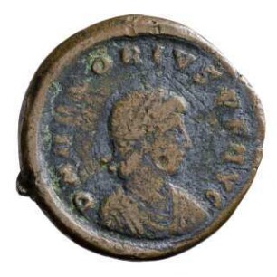 Münze, Aes 2, 15. Mai 392 - 17. Januar 395 n. Chr.