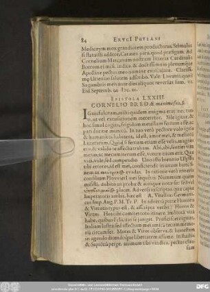 Epistola LXXIII. Cornelio Bredae maximè suo, S.