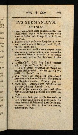 205-223, Ivs Germanicvm