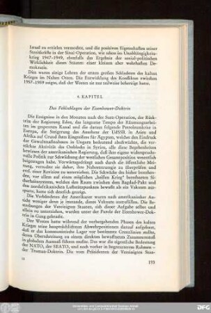4. Kapitel Das Fehlschlagen der Eisenhower-Doktrin
