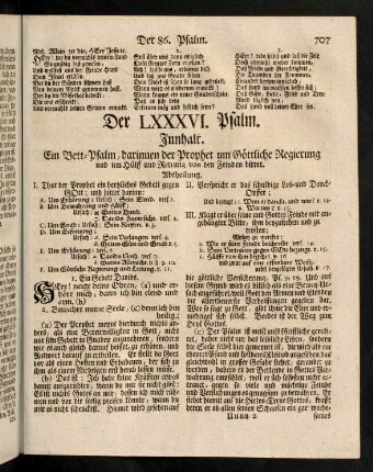 707-716, Der LXXXVI. Psalm
