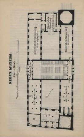 Grundriss. Neues Museum. Oberer Stock