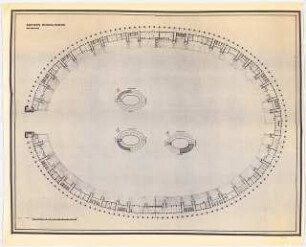 Olympia-Stadion Berlin: Grundriss Obergeschoss ca. 1:315