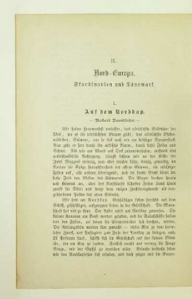 II. Nord-Europa. Skandinavien und Dänemark