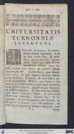 Universitatis Turnonniae Juventuti.
