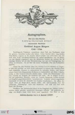 Autographen (Nr. 926-1107)