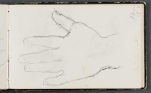 Umriss einer linken Hand