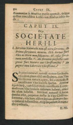Caput IX. De Societate Herili.