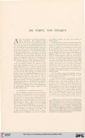 Der Tempel von Syrakus