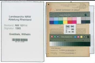 Entnazifizierung Wilhelm Goebbels , geb. 09.02.1903 (Buchdruckermeister)