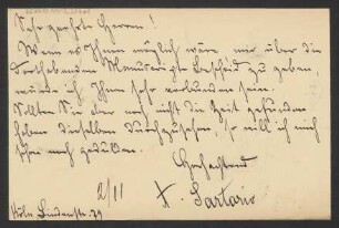 Brief an B. Schott's Söhne : 02.11.1896