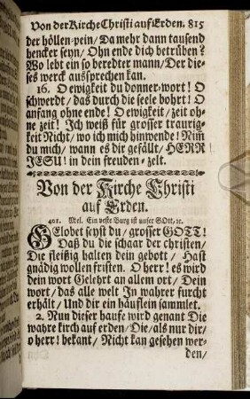 [Der dritte Theil.] Von der Kirche Christi auf Erden.