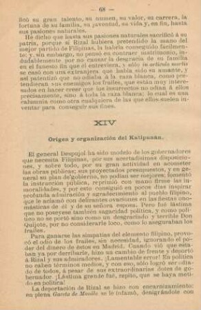 XIV. Origen y organización del Katipúnan