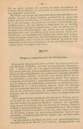 XIV. Origen y organización del Katipúnan