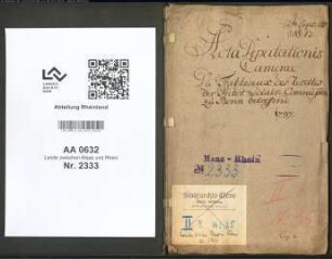 Einnahmelisten der Commission Intermédiaire zu Bonn