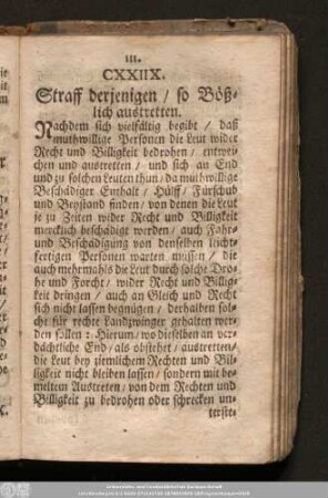 CXXIIX. Straff derjenigen/ so Bößlich austretten.