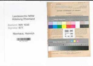 Entnazifizierung Heinrich Nienhaus , geb. 13.08.1900 (Steiger)