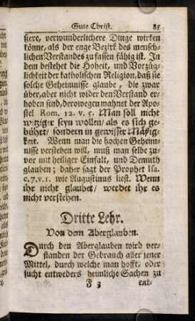 86-106, Dritte Lehr. Von dem Aberglauben; Vierte Lehr. Von der Gotteslästerung