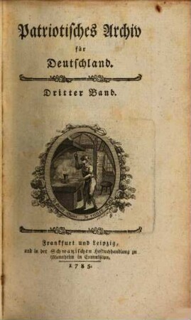 Patriotisches Archiv für Deutschland. 3. 1785