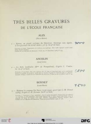 Très belles gravures de l’école francaise (Nr. 1-7)