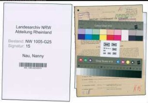 Entnazifizierung Nanny Nau , geb. 08.11.1890 (Einkaeuferin)
