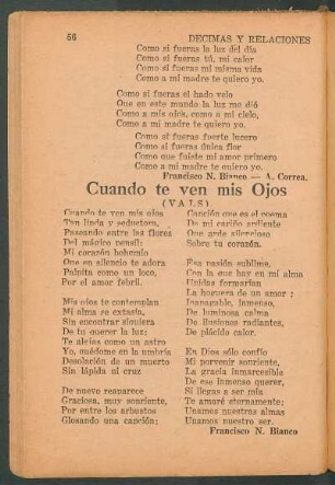 Cuando te ven mis Ojos : (Vals)