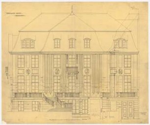 Wohnhaus Dr. Eduard Simon, Berlin: Aufriss Gartenansicht 1:20