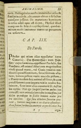 Cap. IIX. De Pardo.