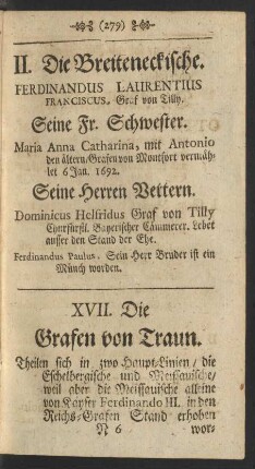 XVII. Die Grafen von Traun.