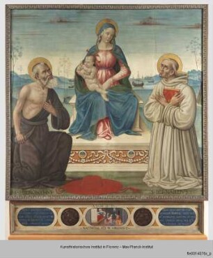 Madonna mit Kind und den Heiligen Hieronymus und Bernhard