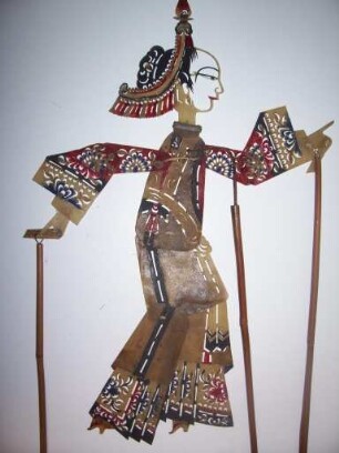 Schattenspielfigur Frau mit Hut