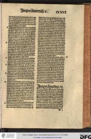 Impedimentum [matrimonii] v dicitur votum scilicet castitatis, unde nota quod omne votum castitatis emissum obligat ad id quod est...
