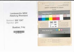 Entnazifizierung Fritz Buettner , geb. 28.02.1896 (Ingenieur)