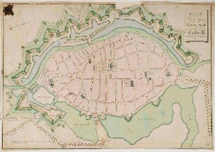 Plan der freyen Hansee Stadt Lübeck