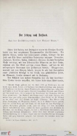 Der Feldzug nach Rußland : aus der Selbstbiographiw des Malers Adam, 1