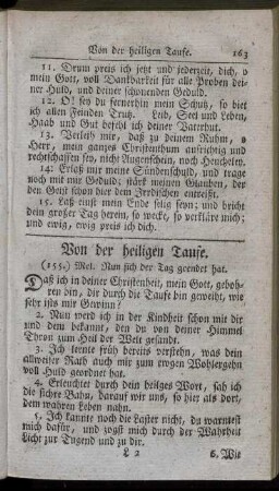 Von der heiligen Taufe. - Nach dem heiligen Abendmahl.