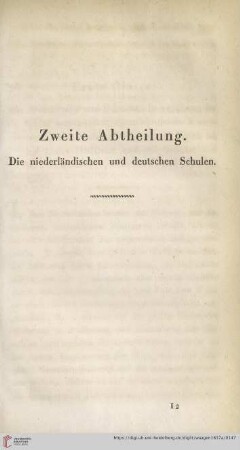 Zweite Abtheilung. Die niederländischen und deutschen Schulen