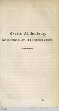 Zweite Abtheilung. Die niederländischen und deutschen Schulen