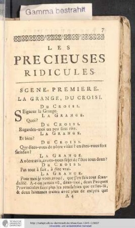 Les Precieuses Ridicules