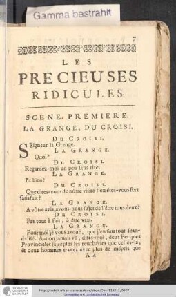 Les Precieuses Ridicules