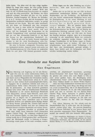 2: Eine Standuhr aus Keplers Ulmer Zeit