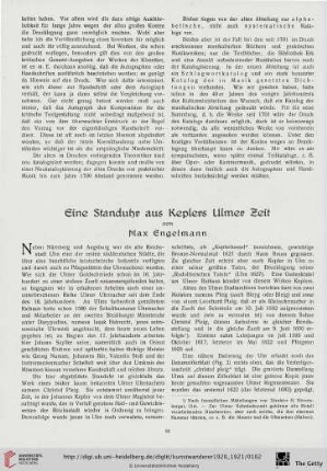 2: Eine Standuhr aus Keplers Ulmer Zeit