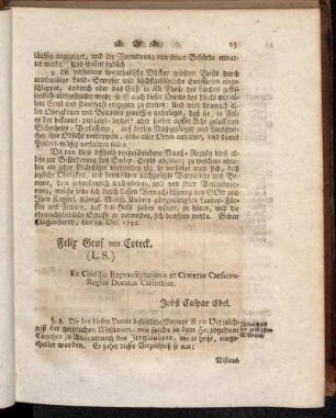 §. 8. Verzeichniß der geistlichen Mißionen.