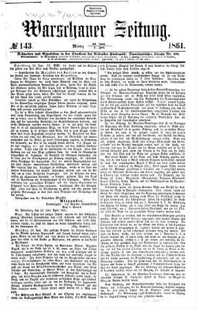 Warschauer Zeitung. 1861, Nr. 143 - 295