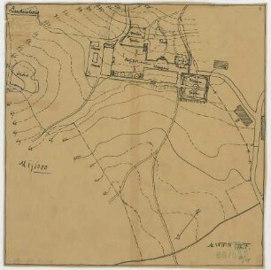 Fischer, Theodor; Lindenberg / Allgäu (Bayern); Haushaltungsschule mit Ökonomiegebäude und Kapelle - Lageplan