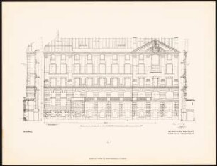 Großherzogliches Museum, Darmstadt: Nordfassade vom Hinterbau (aus: Alfred Messel, 1912)