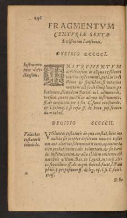 Fragmentum Centuriae Sextae Decisionum Lanfranci.