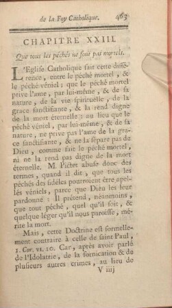 Chapitre XXIII. Que tous les péchés ne sont pas mortels.