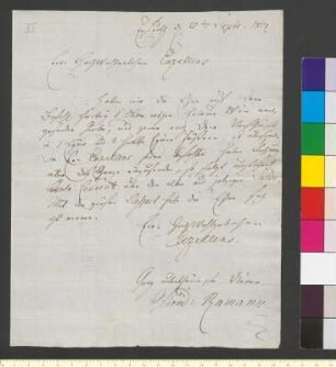Brief von Ramann, Gebrüder an Goethe, Johann Wolfgang von