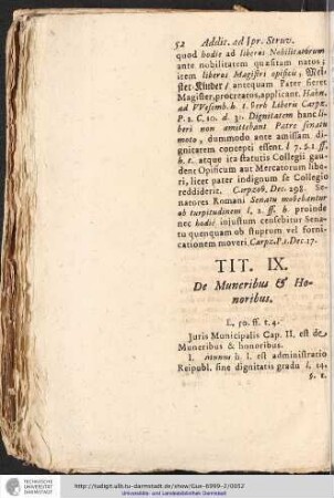 LIB. I. TIT. IX. De Muneribus & Honoribus